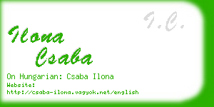 ilona csaba business card